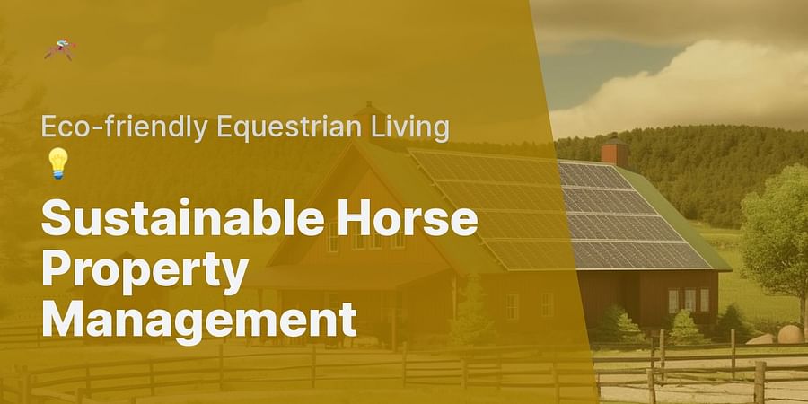 Sustainable Horse Property Management - Eco-friendly Equestrian Living π‘
