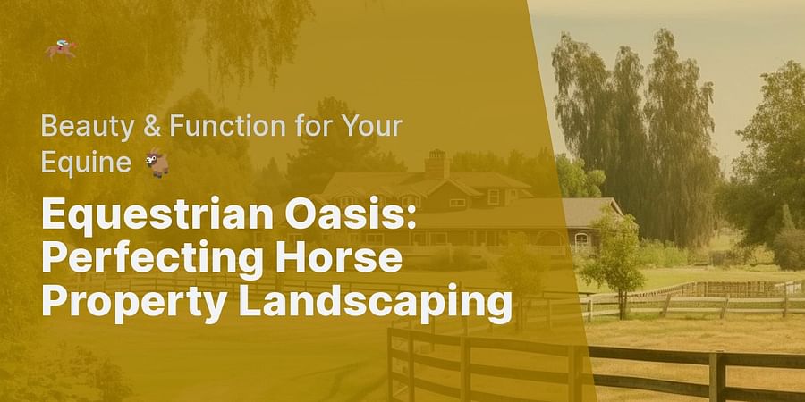 Equestrian Oasis: Perfecting Horse Property Landscaping - Beauty & Function for Your Equine π