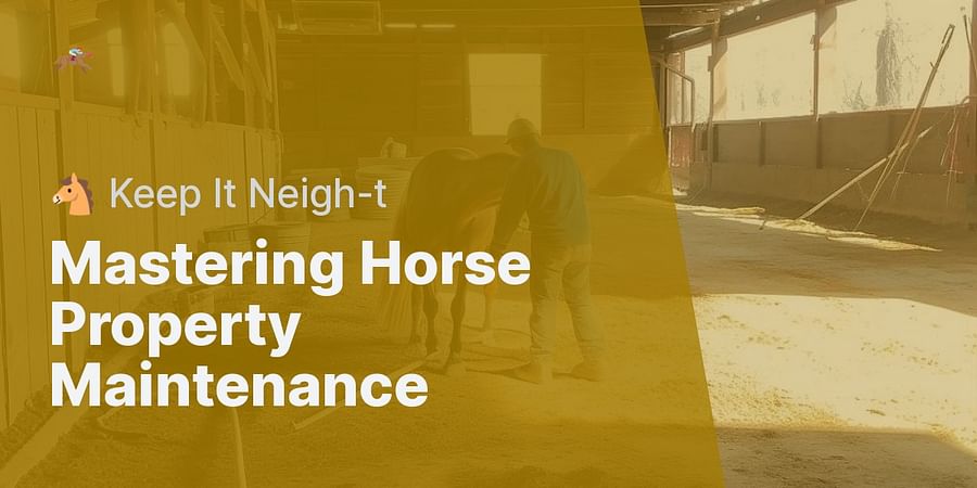Mastering Horse Property Maintenance - 🐴 Keep It Neigh-t